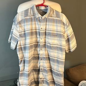 Kuhn mens button down short sleeve shirt size XXL